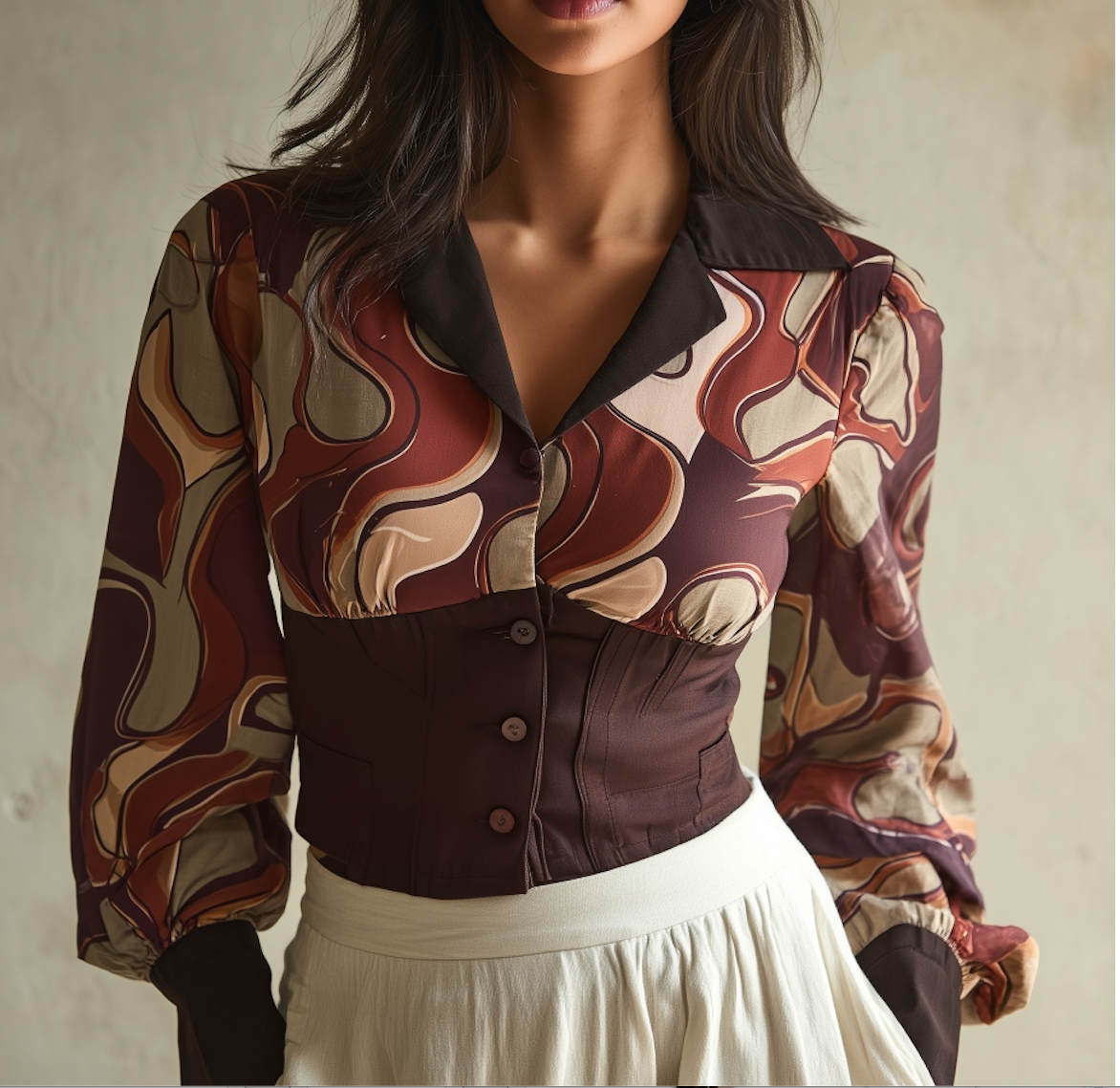 Mocha Corset Top